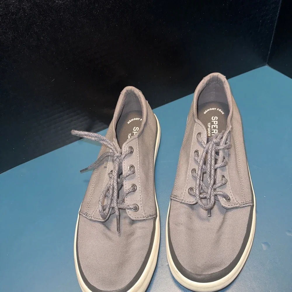 Men's SPERRY TOP‎ SIDERS Gray Boat Shoes 10.5